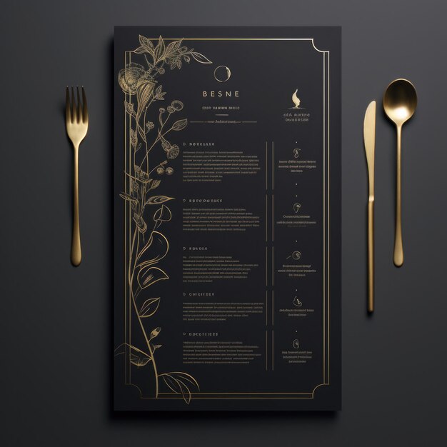 Rustic Kraft Paper Menu