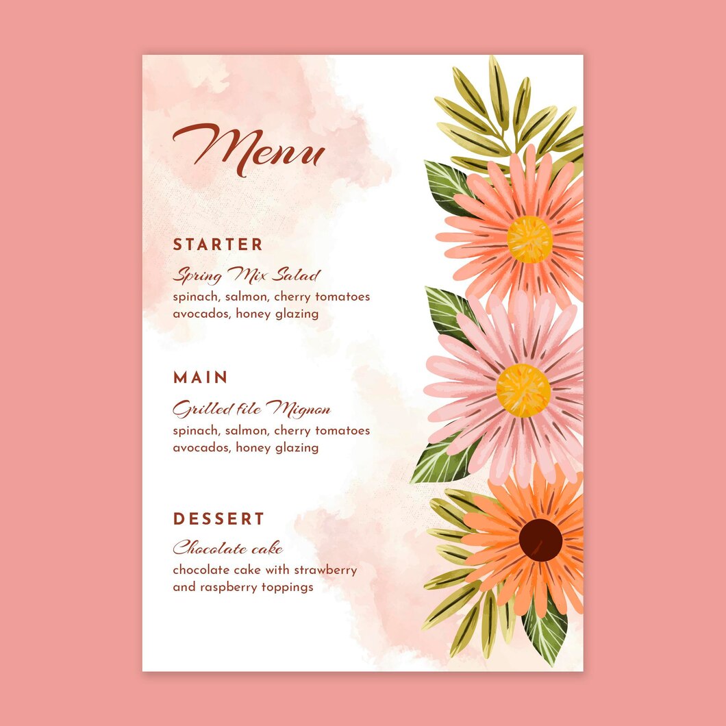 Custom Illustrated Menu